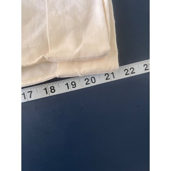 Old Navy Womens Low Waist Linen Pants Size 10 -White Lagenlook Beachy boho - Picture 9 of 11